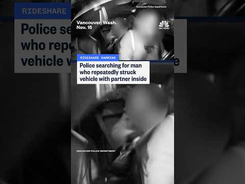 Police searching for man who repeatedly struck vehicle with partner inside