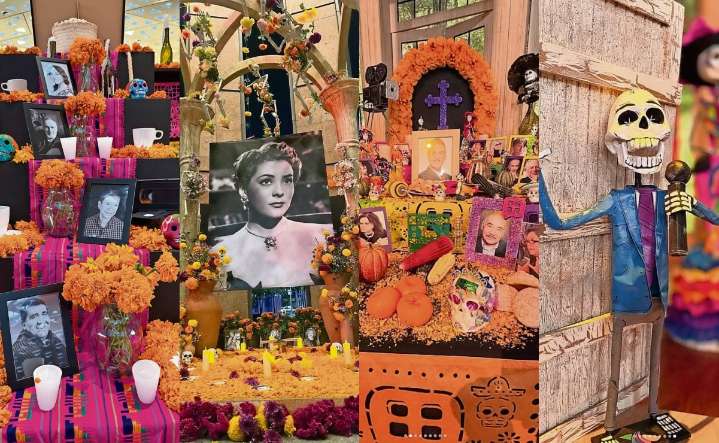 Honran a las estrellas con ofrendas  y cempasúchil