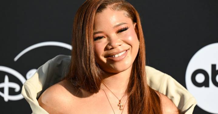 Storm Reid Wows Fans in Daring Neckline Dress