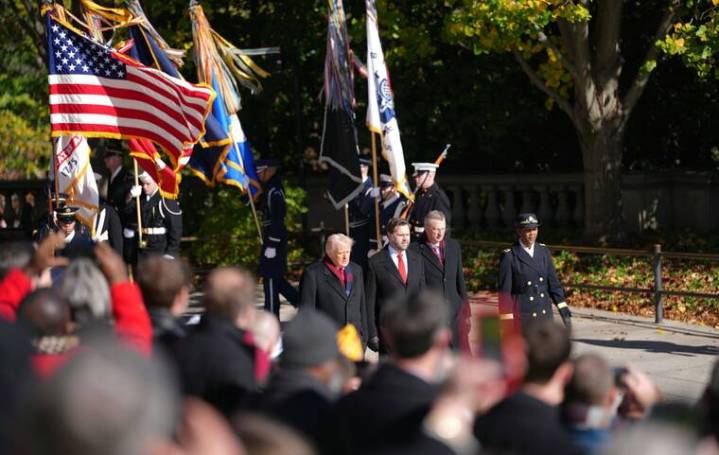 Trump lauds ‘very big’ shutdown victory in Veterans Day speech