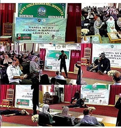 DIPR holds awareness play at GGHSS Sonwar under ‘Nasha Mukht J&K Abhiyan’