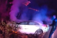 Driver Saved from Burning Car by Police Thanks to Cell Phone