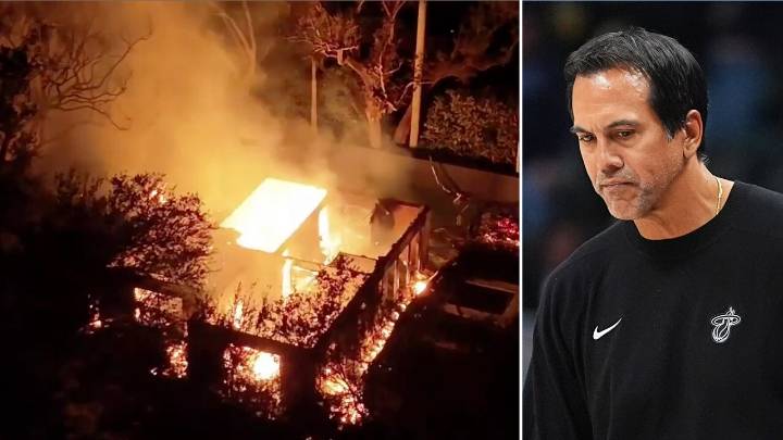 Heat coach's home engulfed in flames in Florida