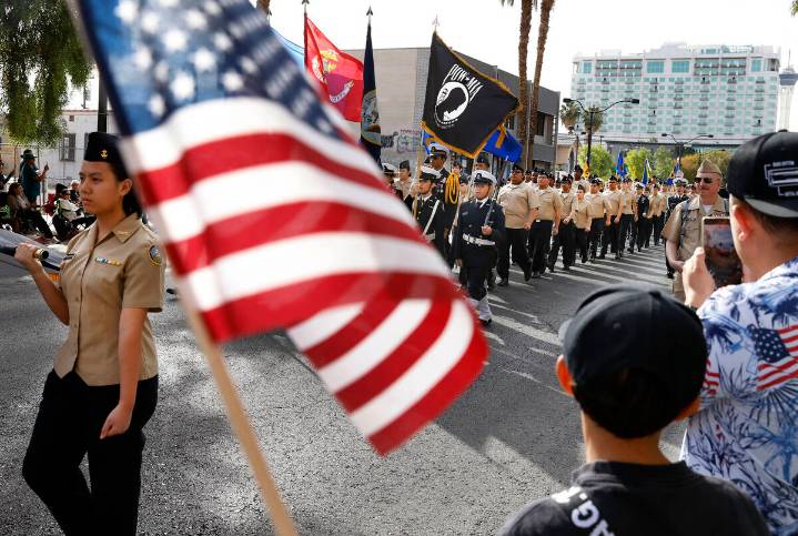 Downtown Las Vegas parade honors veterans 