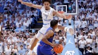 Wilson, Veesaar, Trimble power No. 25 North Carolina's 2nd-half push to beat No. 19 Kansas 87