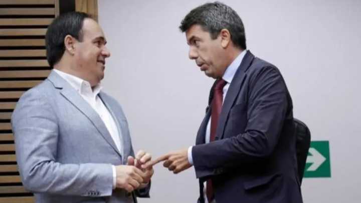 Las primeras palabras de Juanfran Pérez tras la investidura y la reacción de Carlos Mazón