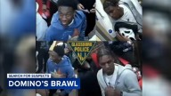Glassboro police officer hurt after chair thrown during Domino's brawl; suspects wanted