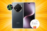 Celular Android de gama media con tres cámaras y 256 GB de memoria.  Trae audífonos inalámbricos de regalo