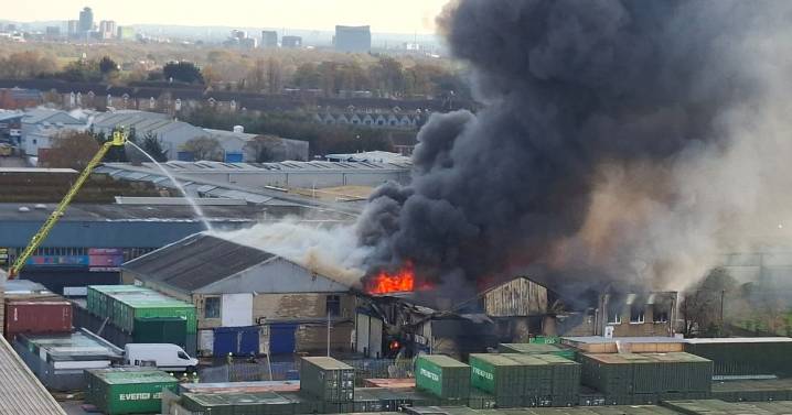 Watch the moment Southall warehouse bursts into flames as 150 firefighters battle raging blaze