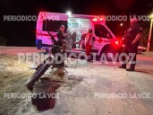 Adolescentes resultan heridos en Monclova tras choque de motocicleta