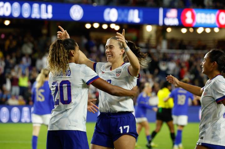 Cat Macario scores twice as US women beat Italy 3-0 in first of two friendlies – Orlando Sentinel