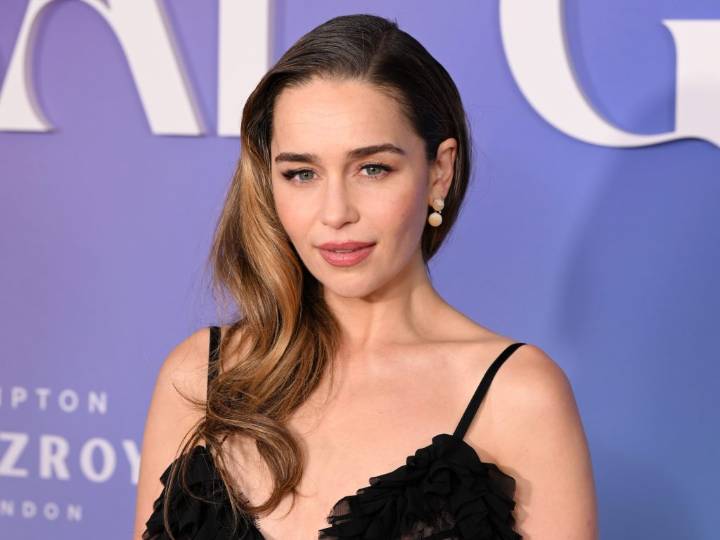 Emilia Clarke Freed the Nipple in This Romantic Black Gown for a Super