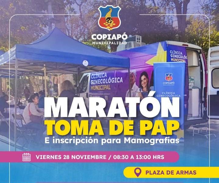 Salud municipal de Copiapó realizará una nueva maratón de toma del PAP
