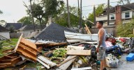 Torn roofs and smashed windows among damage to over 100 homes in a tornado near Houston