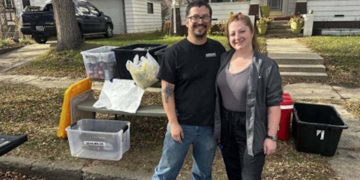 ‘See a need, fill a need’: Minot couple creates curbside food pantry to help the community