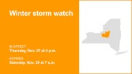 Winter storm watch in place for New York from Thursday to Saturday