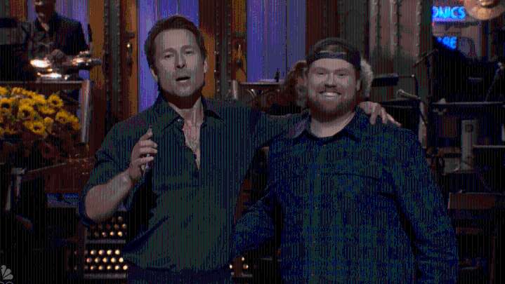 Glen Powell Brings His UPS Driver to Crash 'SNL' Monologue