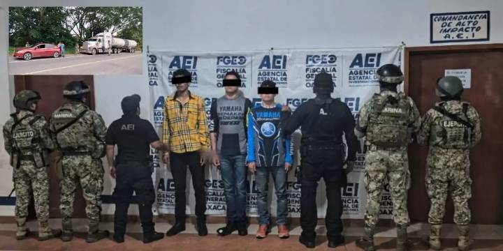 ¡Secuestro exprés en movimiento! Denuncia de un chofer provoca operativo relámpago y captura de tres sospechosos