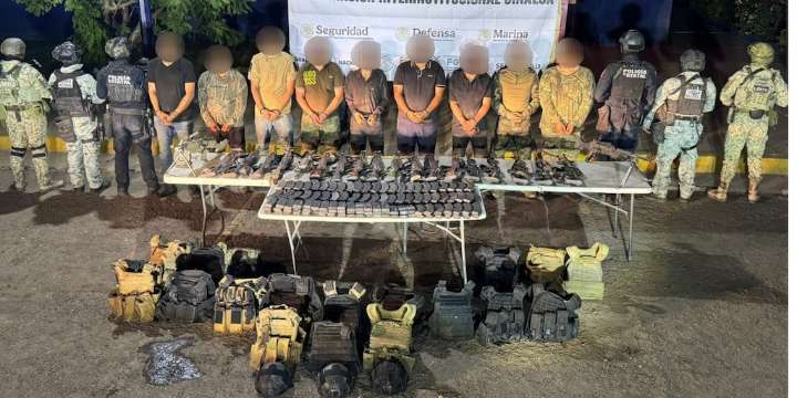 Enfrentamiento entre civiles armados y elementos de seguridad deja 5 muertos y 9 detenidos en El Guasimal, Sinaloa