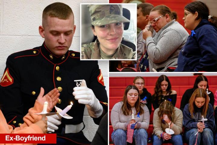 National Guardswoman Sarah Beckstrom's ex-boyfriend attends memorial service after DC shooting