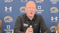 Kent State's Rob Senderoff reacts to win over Cleveland State