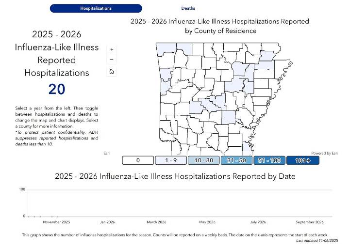 Arkansas replaces weekly flu reports with online automated dashboard
