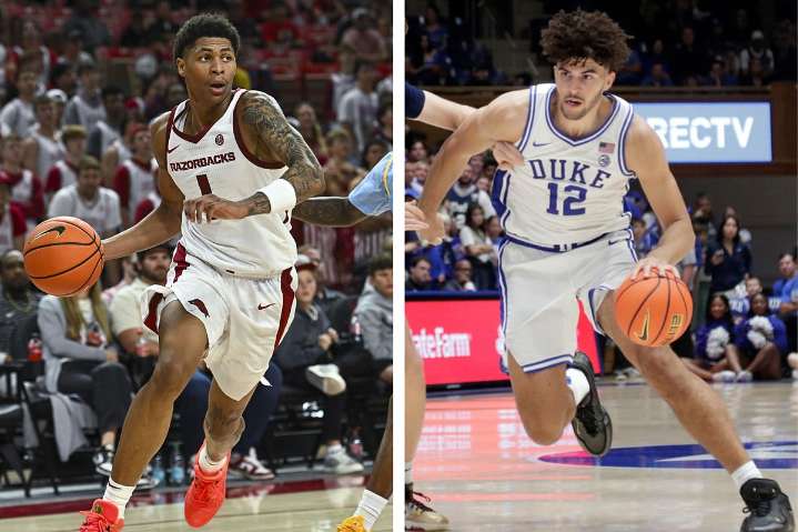 Freshman face off: No. 22 Arkansas meets No. 4 Duke on Thanksgiving