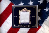 America will celebrate its 250th birthday next year. There's a commemorative ornament for it