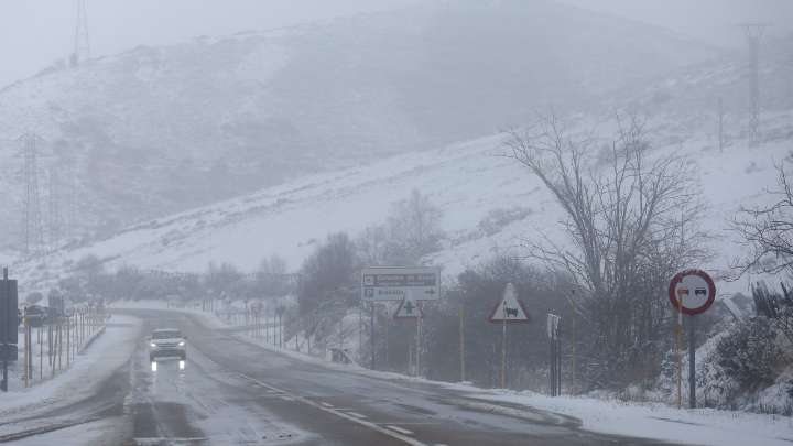 La Aemet apone en alerta a dos zonas de Castilla y León por fuertes nevadas