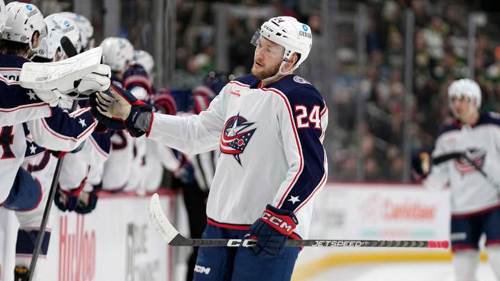 Blue Jackets’ Mathieu Olivier ejected for boarding Canucks D Elias Pettersson