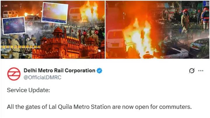 All Gates Of Lal Quila Metro Station Reopen 6 Days After Blast In Delhi India News