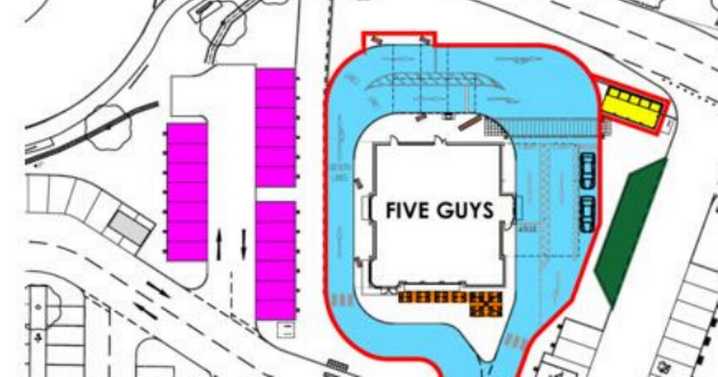 Layout for new Coventry Five Guys drive