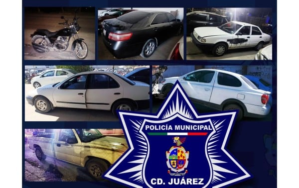 Recuperan municipales 7 vehículos robados