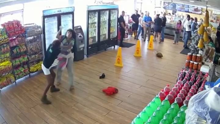 Video shows fight inside North Miami restaurant, 1 hospitalized after being stabbed