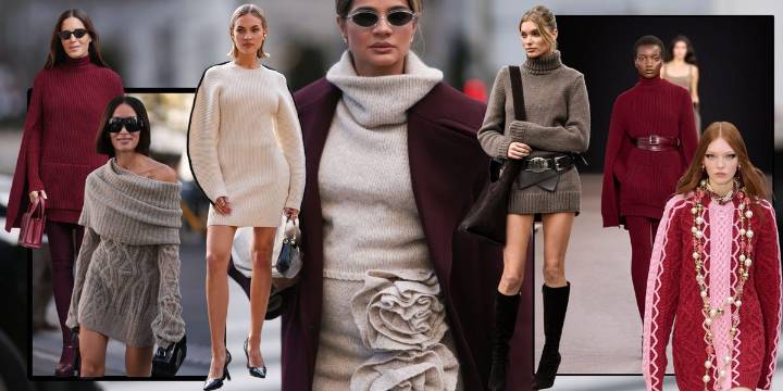 Minivestido de punto, la tendencia en vestidos vista en Chanel o Hermès perfecta para no pasar frio en las fiestas