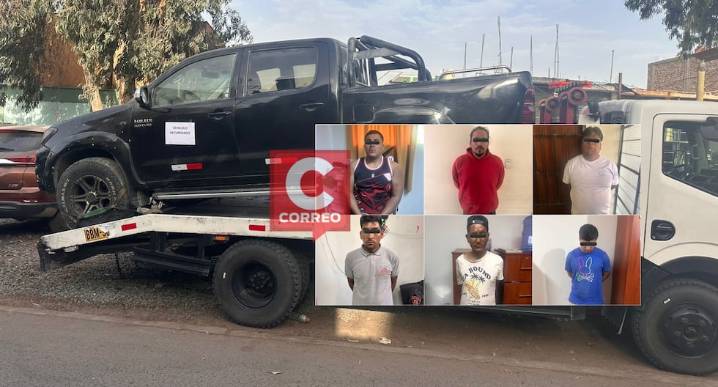 Ica: caen “Los Sureños del Hampa”, que llevaban en grúa, una camioneta robada