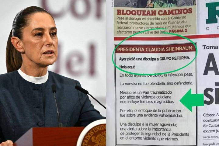 Reforma cede y pide perdón a Sheinbaum... pero ven disculpa como insuficiente