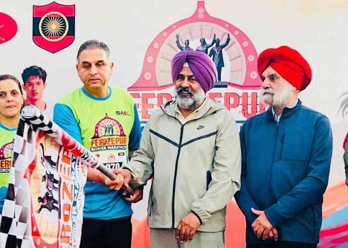 Border Marathon In Ferozepur Ignites Patriotic Fervour , Pays Tribute to Martyrs & Fight Drug Menace