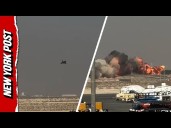 Watch Moment Indian Fighter Jet Crashes at Dubai Air Show