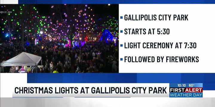 Christmas lights at Gallipolis City Park slated Wednesday night