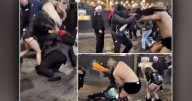 Police make two arrests following Halloween horror brawl in Piccadilly Gardens