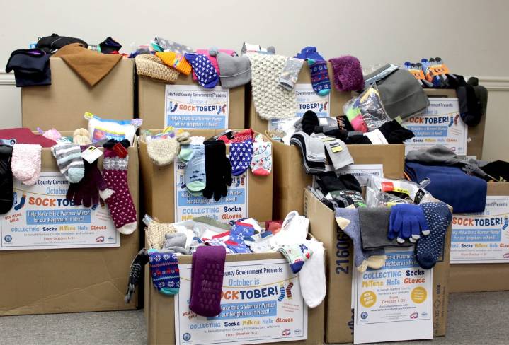 Harford County collects over 3,800 items during SOCKtober