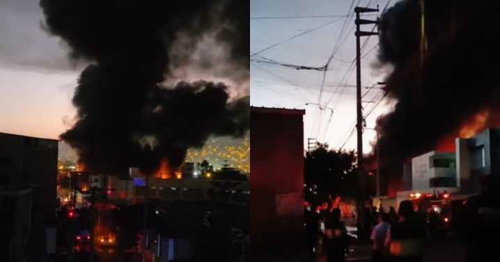 Incendio de gran magnitud consume edificio en Canto Grande en SJL: bomberos luchan por apagar siniestro