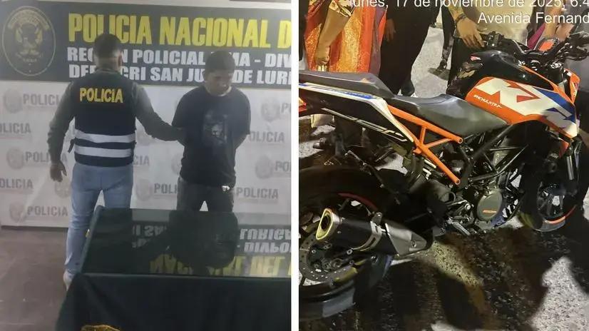 SJL: sujeto intenta robar moto en gimnasio, pero es sorprendido por propietario y recibe golpiza