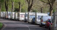 'Slum van-lords' concerns as mystery Range Rover spotted delivering caravans to Downs
