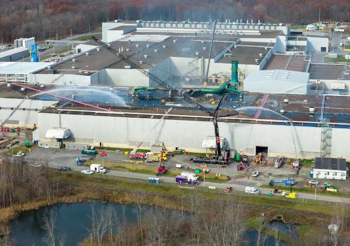 Firefighters leave Novelis aluminum plant after 9-hour response for large fire