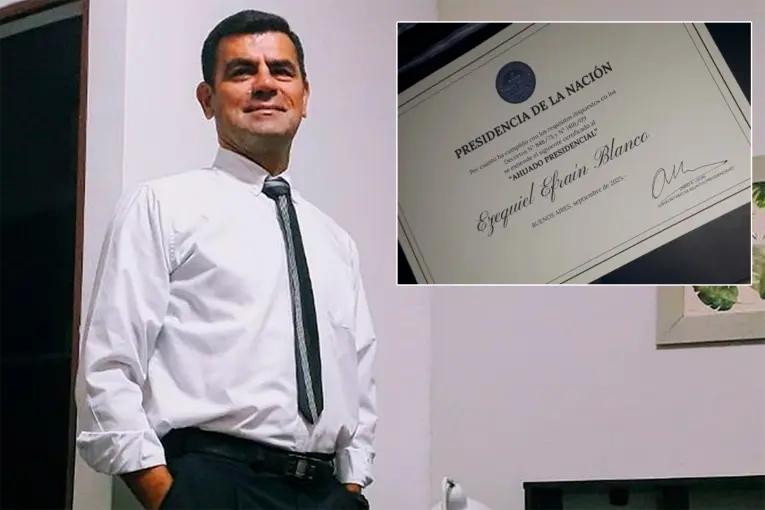 A los 54 años un entrerriano buscó el padrinazgo presidencial para poder terminar sus estudios