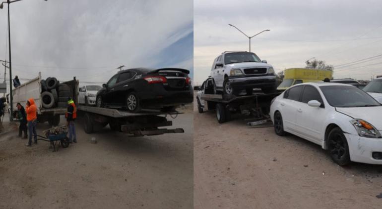 Retiraron vehículos que obstruían la Santiago Troncoso