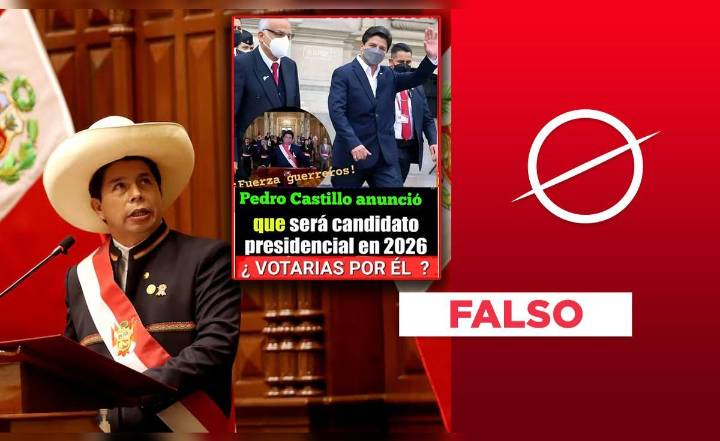 Pedro Castillo no anunció que será candidato presidencial para las elecciones generales del 2026