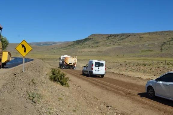 Retoman las obras de pavimentación en la ruta provincial 23 entre Aluminé y Villa Pehuenia